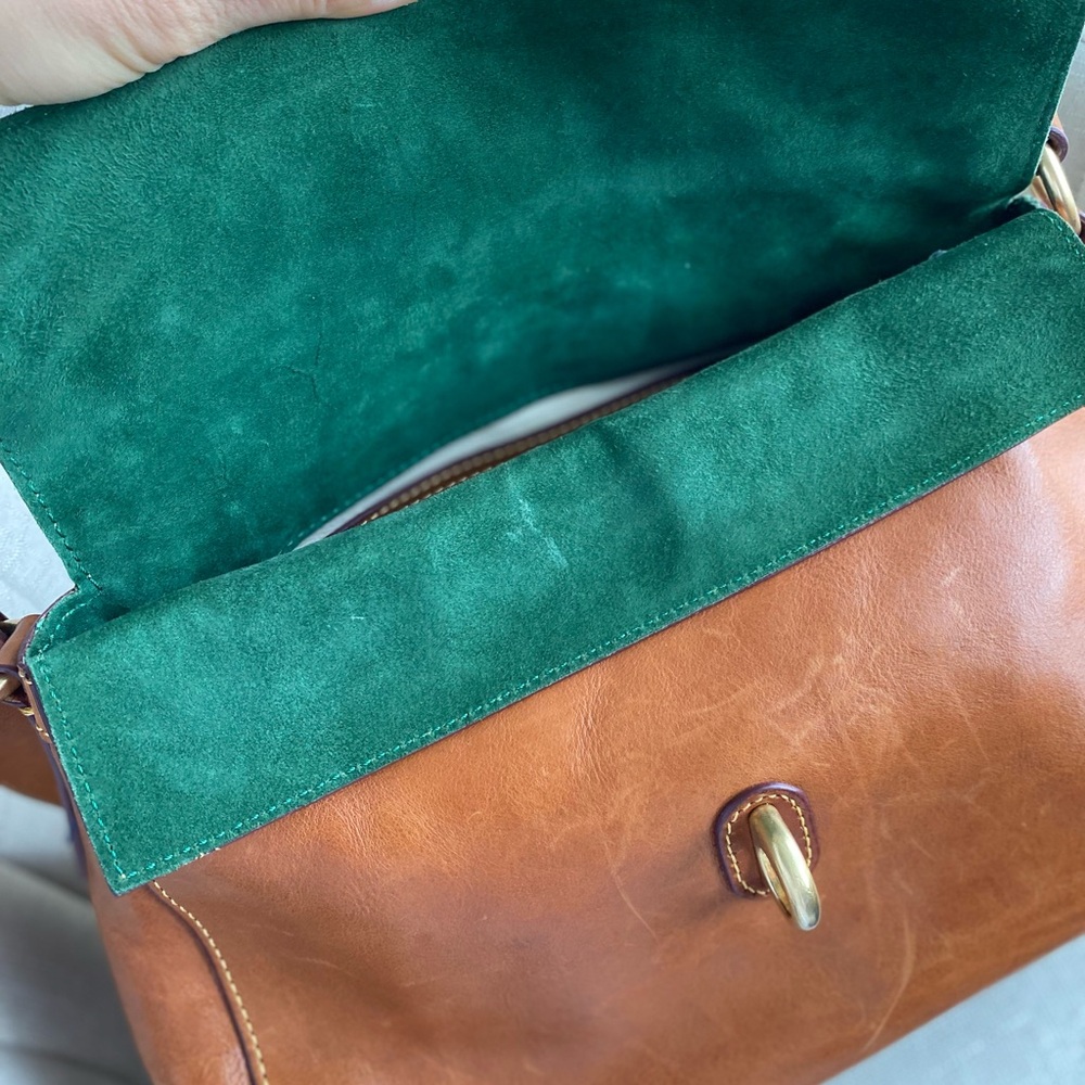 Dooney & Bourke FLORENTINE Hobo Handbag -LIBBY LEATHER INTERIOR Natural Brown - Picture 8 of 12